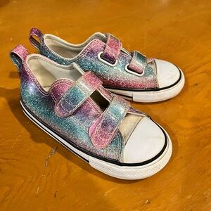 Girls converse size 9 unicorn sparkle
